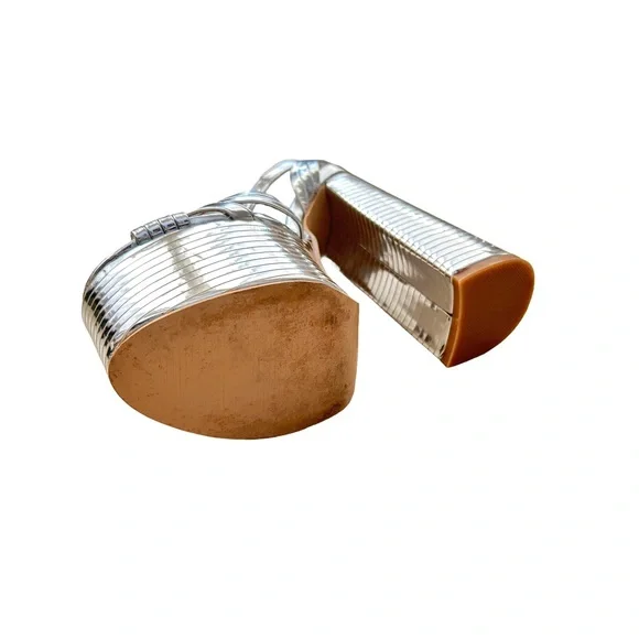 Metallic Silver Platform Heels - Picture 5 of 7